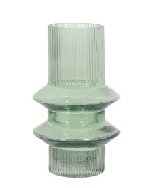 Seattle deco bottom vase M – 12x12x20.5 – green – 10025