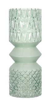 Fresno deco vase L – 11.5×11.5×30 – green – 10033