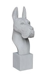Sandstone Dog head – 40x22x58 – Grey – 82198