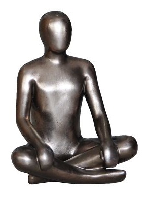 Lounge Sitting man crossed legs – 22x18x28 – Brass – 83147