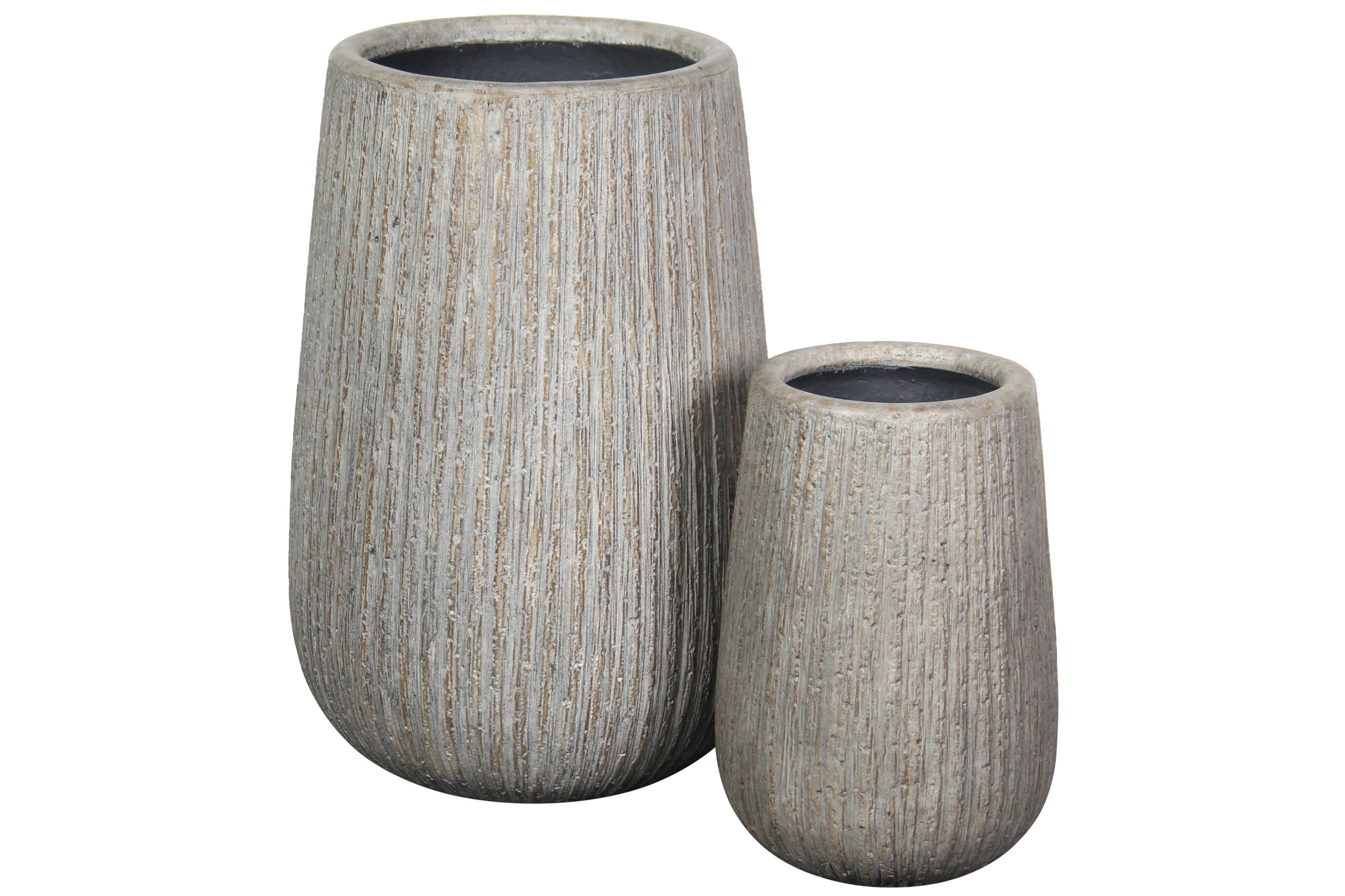 Clare belly vase set 2 – 44×66 29×43 – Rusty grey – 83531