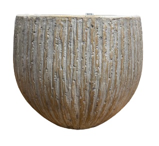 Clare lotus pot B – 53×45 – Rusty grey – 83559