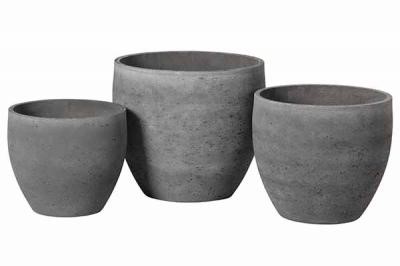 Adelaide cement light pot set 3 – Anthracite