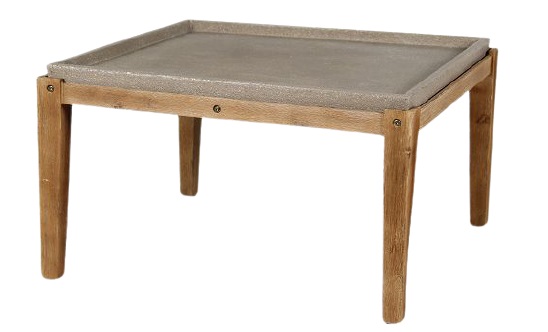 Clayton table square XL – concrete grey