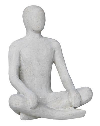 Sitting man crossed legs SS single – Grey