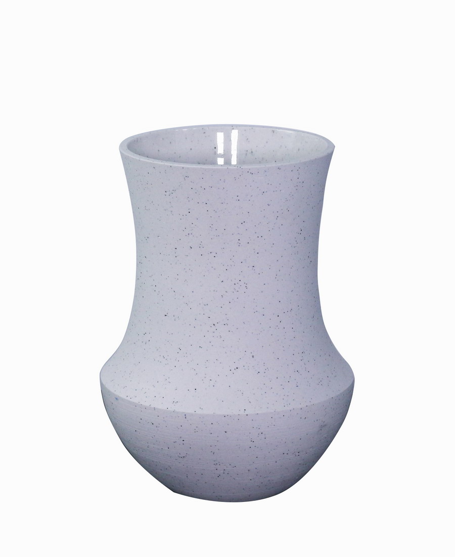 Yade flower vase L – white dots