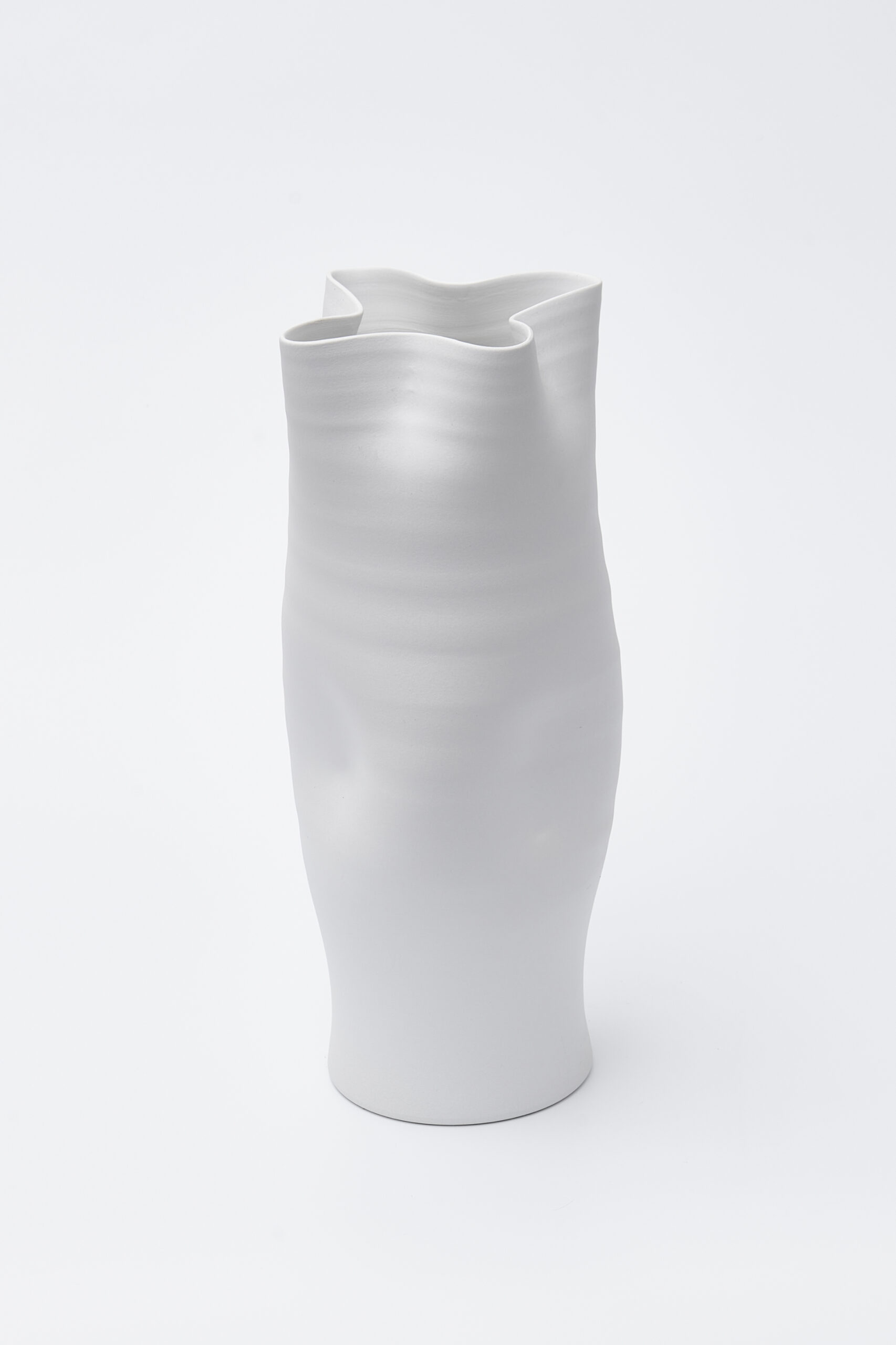 Celtic dented deco vase XL – white